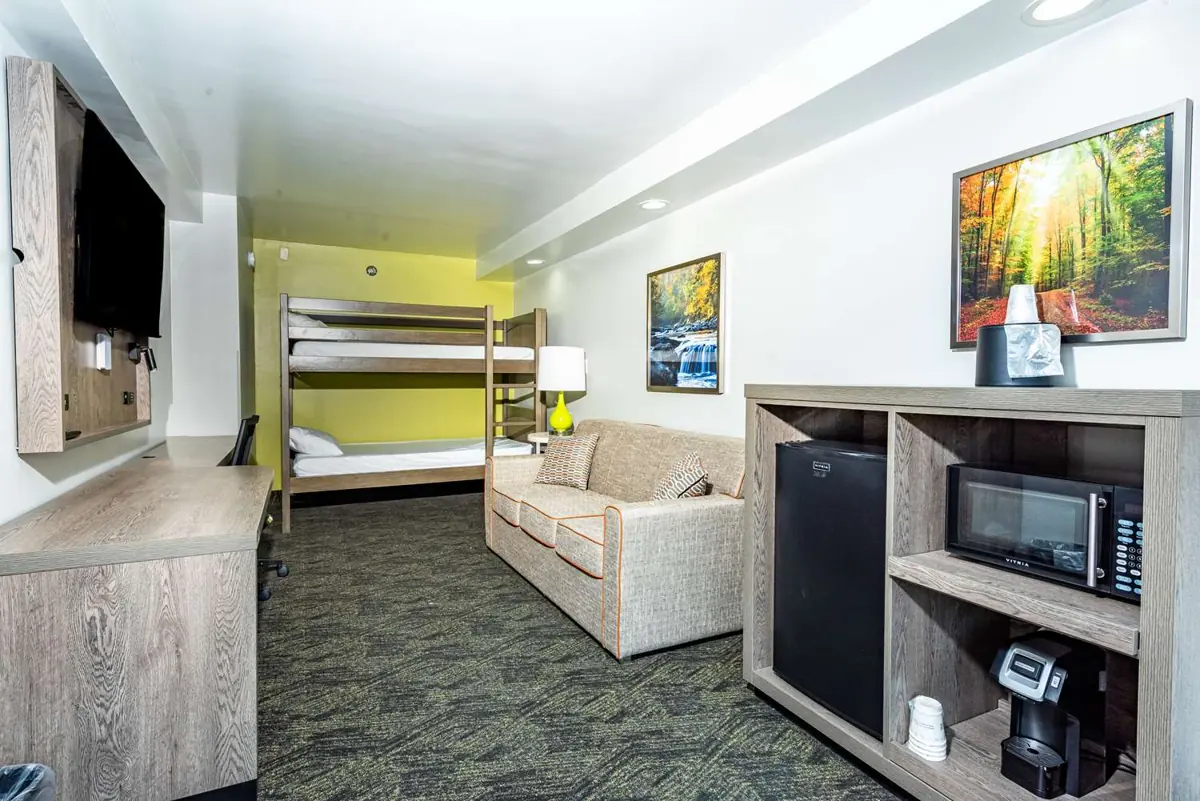 Bunk bed area for kids in the Family Bunk Bed Suite.
