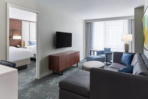 Living area of Residence Inn Downtown One Bedroom Queen/Queen Suite
